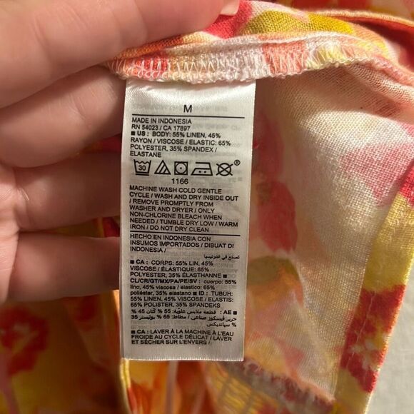 ✨Old Navy Fitted Linen-Blend Crop Sz Medium Top✨ - Picture 8 of 8